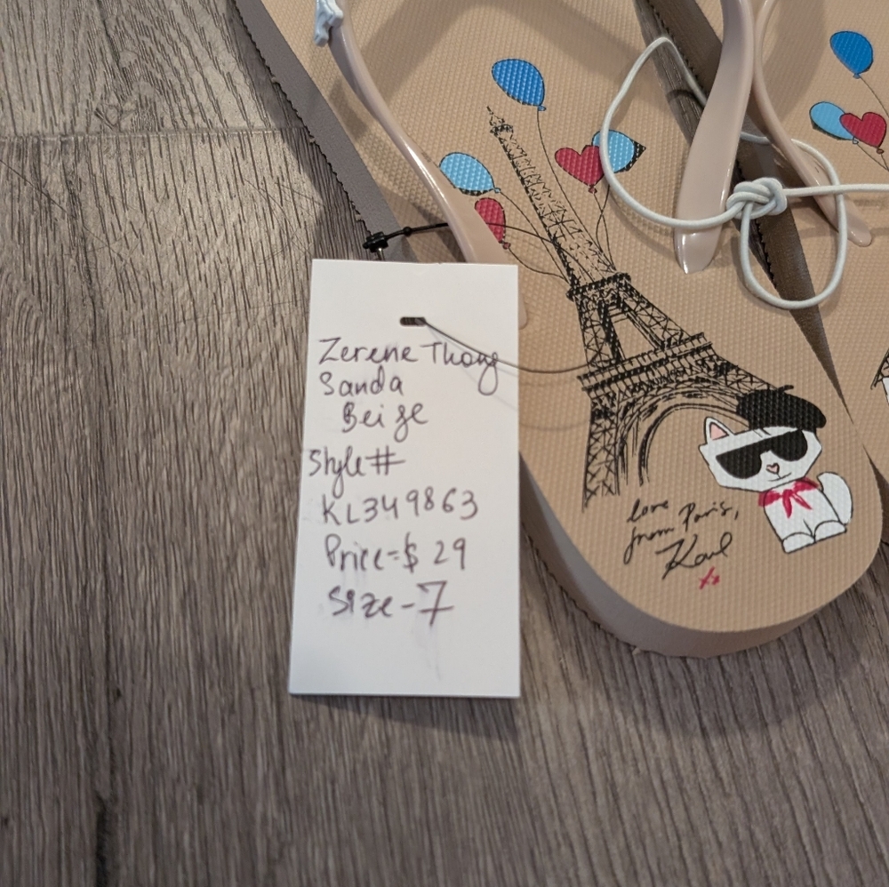 Thong Sandals for Kids - Beige - Picture 2 of 4